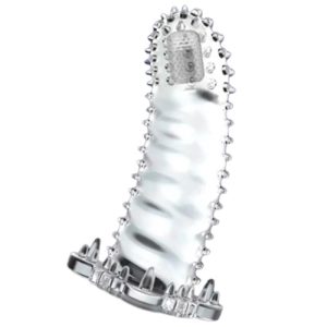 EXTENSION CON VIBRADOR 1.8" TRANSPARENTE